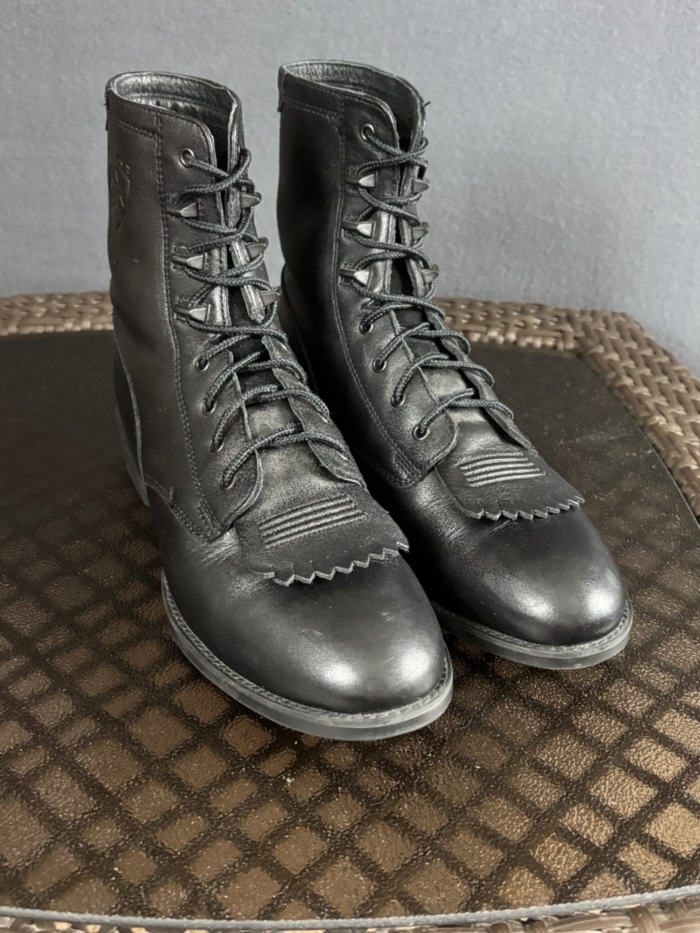 Ariat Heritage Lacer Western Lace Up Leather Boots Size 7.5B